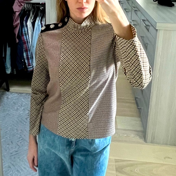 Zara military style jacket with asymmetric shoulder button closure - Picture 3 of 8